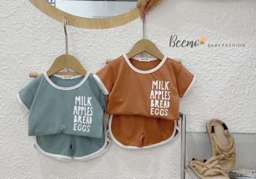 BỘ COTTON CỘC TAY IN CHỮ